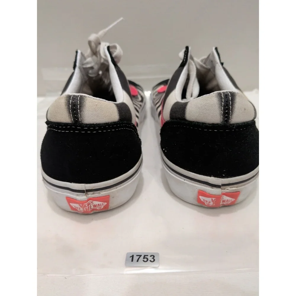 Vans Men's Style 36 Size M 10.5 W 12  Swirl Black Fiery Coral 721454